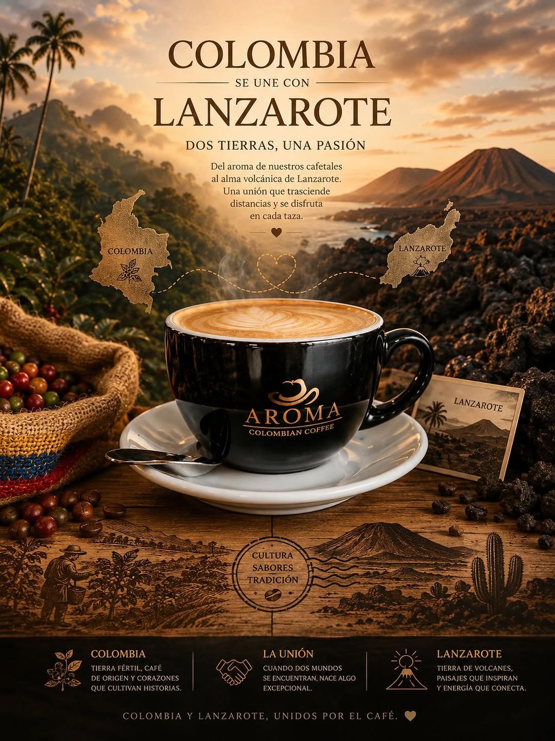 AROMA - Colombia se une con Lanzarote
